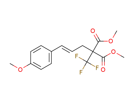 Molecular Structure of 1440140-65-7 ((E)-dimethyl 2-(3-(4-methoxyphenyl)allyl)-2-(trifluoromethyl)malonate)