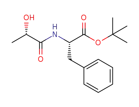 Molecular Structure of 1309945-57-0 ((S,S)-tert-butyl 2-[(2-hydroxypropanoyl)amino]-3-phenylpropanoate)