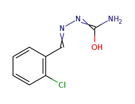 Molecular Structure of 5315-85-5 (Hydrazinecarboxamide, 2-[(2-chlorophenyl)methylene]-)