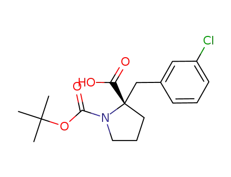 Molecular Structure of 706806-69-1 (BOC-(S)-ALPHA-(3-CHLOROBENZYL)-PROLINE)