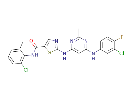 2-((6-((3-chloro-4-fluorophenyl)amino)-2-methylpyrimidin-4-yl)amino)-N-(2-chloro-6-methylphenyl)thiazole-5-carboxamide
