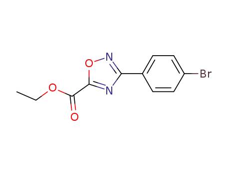 Molecular Structure of 951626-15-6 (ethyl3-(4-bromophenyl)-1,2,4-oxadiazole-5-carboxylate)