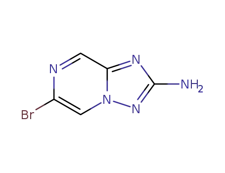 Molecular Structure of 1184915-33-0 ([1,2,4]Triazolo[1,5-a]pyrazin-2-amine, 6-bromo-)
