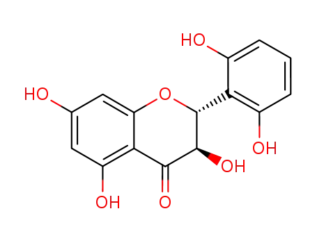 Molecular Structure of 80366-15-0 (4H-1-Benzopyran-4-one, 2-(2,6-dihydroxyphenyl)-2,3-dihydro-3,5,7-trihy droxy-, (2R,3R)-)