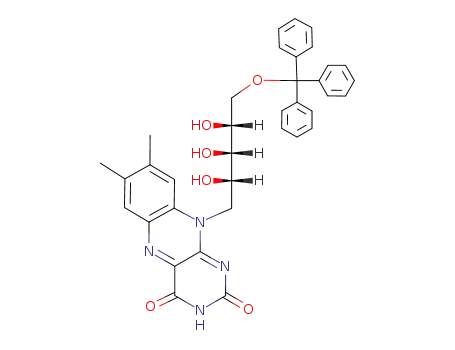 Molecular Structure of 136738-76-6 (5'-O-Trityl riboflavin)