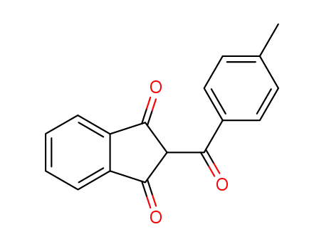 Molecular Structure of 6134-99-2 (1H-Indene-1,3(2H)-dione, 2-(4-methylbenzoyl)-)