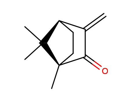 Molecular Structure of 16161-84-5 (Bicyclo[2.2.1]heptan-2-one, 1,7,7-trimethyl-3-methylene-, (R)-)