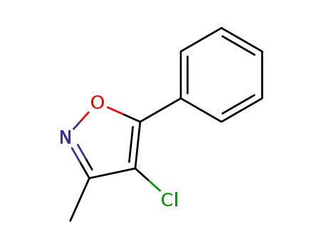 Molecular Structure of 10557-76-3 (Isoxazole, 4-chloro-3-methyl-5-phenyl-)