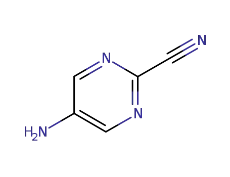 Molecular Structure of 56621-93-3 (2-Pyrimidinecarbonitrile, 5-amino- (9CI))