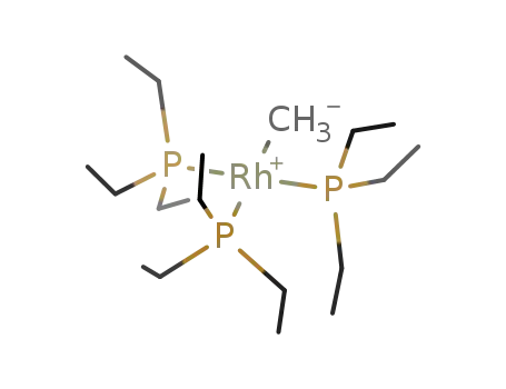 Molecular Structure of 1055315-90-6 ([Rh(CH<sub>3</sub>)(triethylphosphine)<sub>3</sub>])