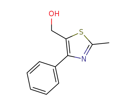Molecular Structure of 857284-12-9 ((2-METHYL-4-PHENYL-1,3-THIAZOL-5-YL)METHANOL 97)