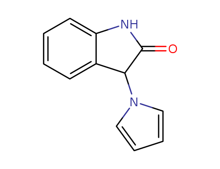 Molecular Structure of 16176-35-5 (2H-Indol-2-one, 1,3-dihydro-3-(1H-pyrrol-1-yl)-)