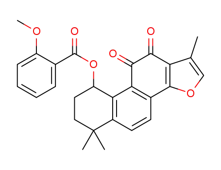 Molecular Structure of 1392502-51-0 (1,6,6-trimethyl-10,11-dioxo-6,7,8,9,10,11-hexahydrophenanthro[1,2-b]furan-9-yl 2-methoxybenzoate)