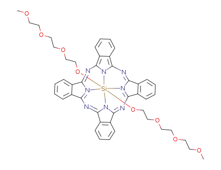 Molecular Structure of 916428-71-2 (bis(2-(2-(2-methoxyethoxy)ethoxy)ethoxy)silicon phthalocyanine)