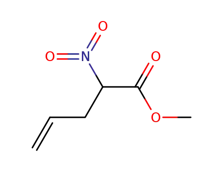Molecular Structure of 90016-20-9 (4-Pentenoic acid, 2-nitro-, methyl ester)