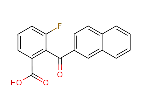 Molecular Structure of 2138-78-5 (3-fluoro-2-(naphthalen-2-ylcarbonyl)benzoic acid)