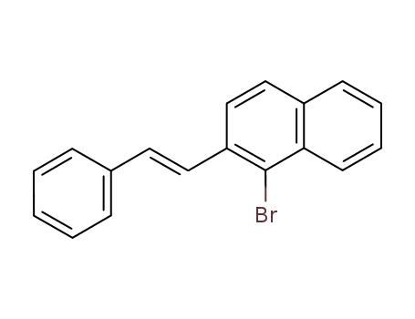 Molecular Structure of 27854-69-9 (Naphthalene, 1-bromo-2-(2-phenylethenyl)-, (E)-)