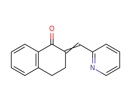 Molecular Structure of 13640-50-1 ((2E)-2-(pyridin-2-ylmethylidene)-3,4-dihydronaphthalen-1(2H)-one)