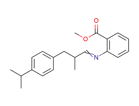 Molecular Structure of 91-50-9 (methyl 2-[[2-methyl-3-[4-(1-methylethyl)phenyl]propylidene]amino]benzoate)