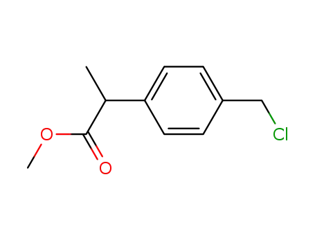 Molecular Structure of 80530-54-7 (METHYL2-(CHLOROMETHYL)PHENYL)PROPIONATE(MIXTURE))
