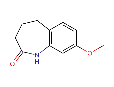 Molecular Structure of 22246-83-9 (2H-1-Benzazepin-2-one, 1,3,4,5-tetrahydro-8-methoxy-)