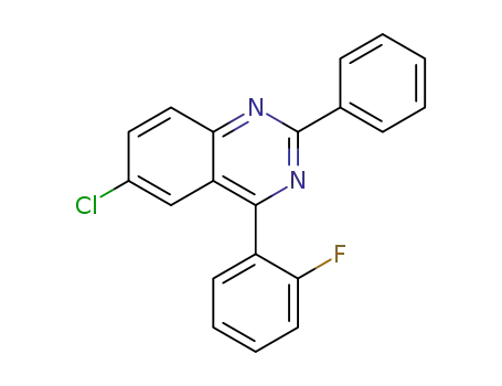 Molecular Structure of 1283751-57-4 (6-chloro-2-phenyl-4-(2-fluorophenyl)quinazoline)