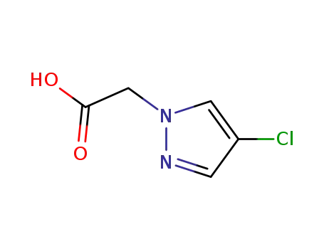Molecular Structure of 32089-46-6 ((4-CHLORO-PYRAZOL-1-YL)-ACETIC ACID)