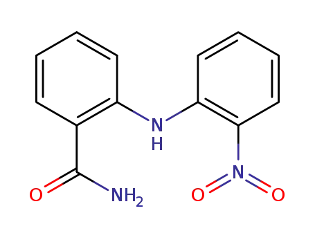 Molecular Structure of 118843-54-2 (2-(2-NITRO-PHENYLAMINO)-BENZAMIDE)
