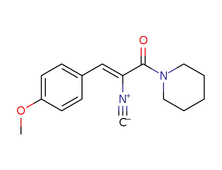 Molecular Structure of 76304-69-3 (Piperidine, 1-[2-isocyano-3-(4-methoxyphenyl)-1-oxo-2-propenyl]-, (Z)-)