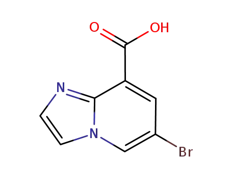 Molecular Structure of 903129-78-2 (6-BROMO-IMIDAZO[1,2-A]PYRIDINE-8-CARBOXYLIC ACID)