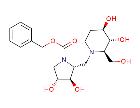 (2R,3R,4R)-N-benzyloxycarbonyl-2-(((2R,3R,4R)-3,4-dihydroxy-2-(hydroxymethyl)piperidin-1-yl)methyl)-3,4-dihydroxypyrrolidine