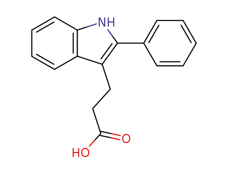 Molecular Structure of 62663-27-8 (3-(2-phenyl-1H-indol-3-yl)propanoic acid)