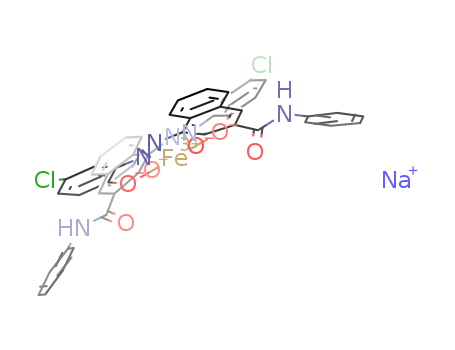 125304-21-4,Ferrate(1-),bis[4-[2-[5-chloro-2-(hydroxy-kO)phenyl]diazenyl-kN1]-3-(hydroxy-kO)-N-phenyl-2-naphthalenecarboxamidato(2-)]-, sodium (1:1),Ferrate(1-),bis[4-[(5-chloro-2-hydroxyphenyl)azo]-3-hydroxy-N-phenyl-2-naphthalenecarboxamidato(2-)]-,sodium; Ferrate(1-), bis[4-[[5-chloro-2-(hydroxy-kO)phenyl]azo-kN1]-3-(hydroxy-kO)-N-phenyl-2-naphthalenecarboxamidato(2-)]-, sodium(9CI); 2-Naphthalenecarboxamide,4-[(5-chloro-2-hydroxyphenyl)azo]-3-hydroxy-N-phenyl-, iron complex