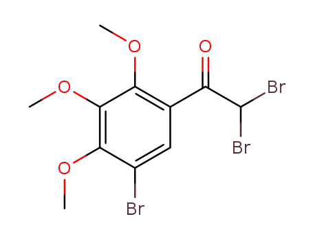Molecular Structure of 1448366-73-1 (2,2-dibromo-1-(5-bromo-2,3,4-trimethoxyphenyl)ethanone)