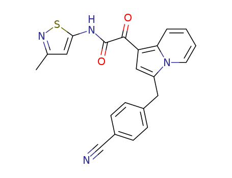 1-Indolizineacetamide,3-[(4-cyanophenyl)methyl]-N-(3-methyl-5-isothiazolyl)-a-oxo-