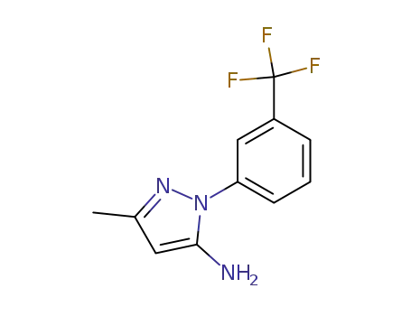 Molecular Structure of 345-07-3 (5-METHYL-2-(3-TRIFLUOROMETHYL-PHENYL)-2H-PYRAZOL-3-YLAMINE)