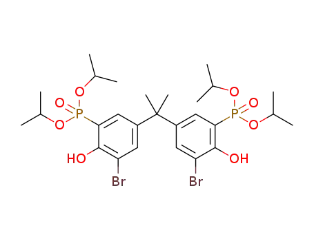 Molecular Structure of 1592980-07-8 (diisopropyl 2-hydroxy-3-bromo-(2-(3-diisopropyl-phosphoryl-4-hydroxy-5-bromophenyl)propan-2-yl)phosphonate)