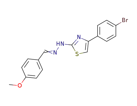 Benzaldehyde, 4-methoxy-, [4-(4-bromophenyl)-2-thiazolyl]hydrazone