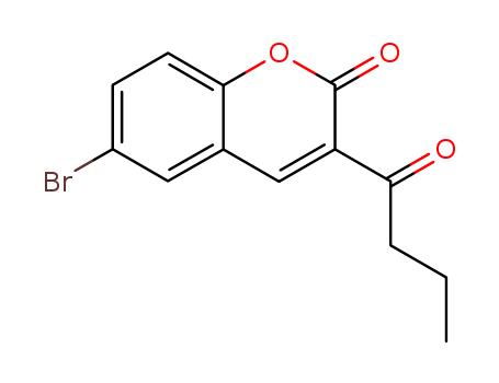 2H-1-Benzopyran-2-one,6-bromo-3-(1-oxobutyl)-