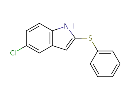 Molecular Structure of 227803-36-3 (5-CHLORO-2-(PHENYLTHIO)-INDOLE)