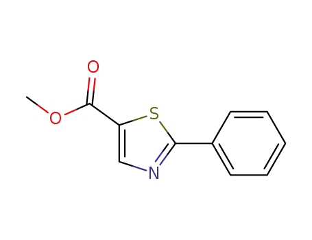 Molecular Structure of 172678-68-1 (5-Thiazolecarboxylic acid, 2-phenyl-, methyl ester)