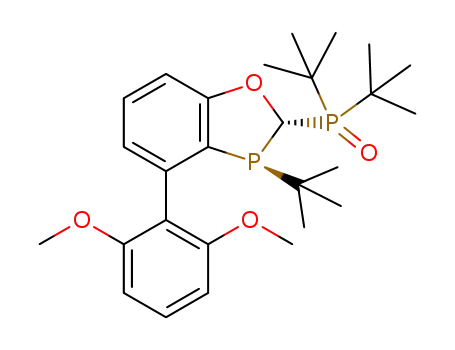 Molecular Structure of 2374143-28-7 ((2S,3S)-3-tert-butyl-2-(bis(tert-butyl)phosphoryl)-4-(2,6-dimethoxyphenyl)-2,3-dihydrobenzo[d][1,3]oxaphosphole)