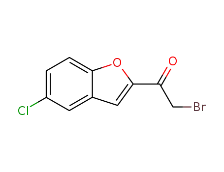 Molecular Structure of 7039-74-9 (2-BROMO-1-(5-CHLORO-1-BENZOFURAN-2-YL)ETHANONE)