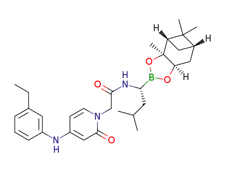 (R)-1-{2-[4-(3-ethylphenylamino)-2-oxopyridin-1(2H)-yl]acetamido}-3-methylbutylboronic acid pinanediol ester