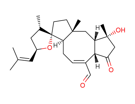 Molecular Structure of 24034-72-8 ((6α)-14,18-Epoxy-3-hydroxy-5-oxoophiobola-7,19-dien-25-al)