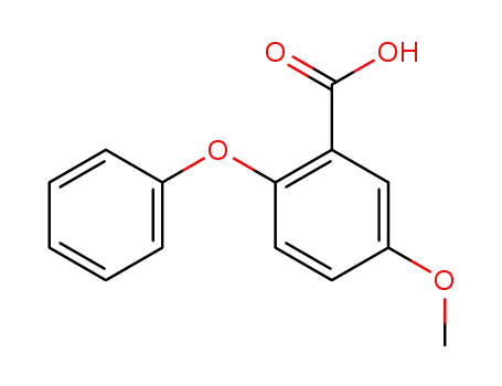 Molecular Structure of 577973-42-3 (Benzoic acid, 5-methoxy-2-phenoxy-)