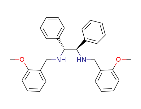 Molecular Structure of 577974-07-3 (1,2-Ethanediamine, N,N'-bis[(2-methoxyphenyl)methyl]-1,2-diphenyl-,
(1R,2R)-)