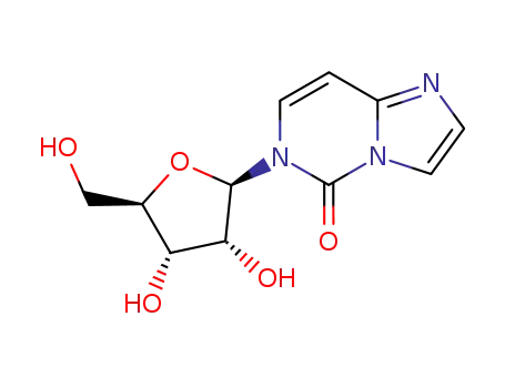 Molecular Structure of 39007-52-8 (Imidazo(1,2-c)pyrimidin-5(6H)-one, 6-beta-D-ribofuranosyl-)
