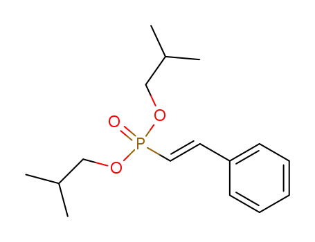 Molecular Structure of 114081-59-3 (Phosphonic acid, (2-phenylethenyl)-, bis(2-methylpropyl) ester, (E)-)