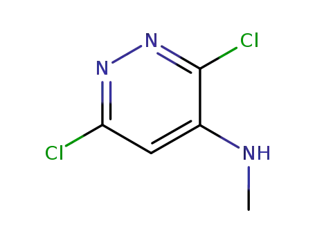 Molecular Structure of 17645-06-6 (3,6-DICHLORO-N-METHYL-4-PYRIDAZINAMINE)